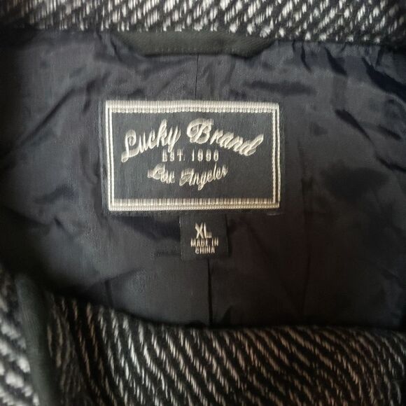 Lucky Brand Drape Front Wool Jacket pea coat - Picture 8 of 10